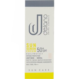 تصویر کرم ضدآفتاب بژ طبیعی مناسب پوست نرمال تا خشک SPF50 دلانو 50 میلی لیتر ا Delano Sun Screen Cream For Normal Skin 50+SPF Delano Sun Screen Cream For Normal Skin 50+SPF