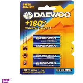 تصویر باتری 4 تایی نیم قلم سوپرآلکالاین دوو DAEWOO 