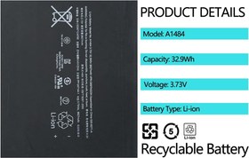 تصویر باتری آیپد A1484 Pinsinholy A1484