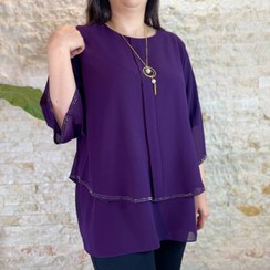 تصویر شومیز سایز بزرگ مدل ترنم3155 