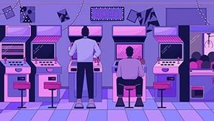 تصویر دانلود موشن گرافیک دستگاه بازی Play Arcade Machines Lo-Fi Animation 