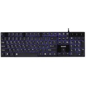 تصویر کیبورد بیاند BEYOND BK-7110 Backlight – کیبورد باسیم با نور پس‌زمینه رنگی برای تایپ و گیمینگ 