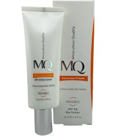 تصویر کرم ضد آفتاب روشن کننده بی رنگ SPF 50 ام کیو | MQ Sunscreen Cream Bio Taches SPF 50 