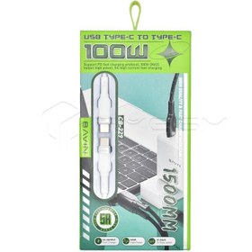 تصویر کابل شارژ باوین مدل Cb229 دو سر تایپ سی Bavin charging cable model Cb229 double-ended type C