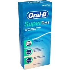 تصویر نخ دندان اورال بی مدل Super Floss ا Oral-B Super Floss Oral-B Super Floss