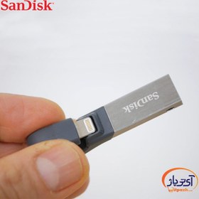 تصویر فلش مموری یو اس بی به لایتینگ سن دیسک مدل آی ایکس پند با ظرفیت 32 گیگابایت ا IX Pand USB and Lightning Flash Memory OTG 32GB IX Pand USB and Lightning Flash Memory OTG 32GB