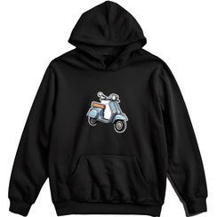 تصویر هودی وسپا - سفید / مشکی Vespa hoodi