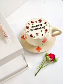 تصویر ست ماگ کیک و گل 