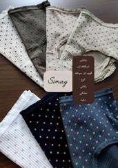 تصویر پک ۳ تایی شورت زنانه نخی رنگ مشکی و کرم و زیتونی 