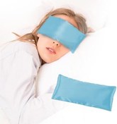 تصویر بالش چشم وزن دار اسطوخودوس، بالش چشم یوگا، کمپرس چشم با حرارت مرطوب برای خشکی چشم، بالش چشم برای آرامش، ماسک چشم وزن دار برای آرامش، خواب، مدیتیشن (آبی-1 عدد) 