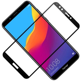 تصویر گلس شیشه ای فول صفحه Huawei Honor 7A مشکی Full Glue Glass Screen Protector For Huawei Honor 7A