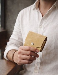 تصویر کیف پولی جیبی مینیمال Leather bag .wallet