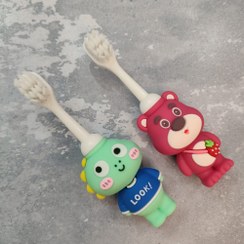 تصویر مسواک فانتزی 2 تا 7 سال طرح خرسی 