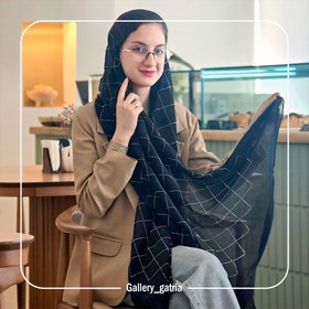 تصویر شال مشکی نگینی 