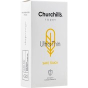 تصویر کاندوم بسیار نازک چرچیلز مدل Safe Touch بسته 12 عددی 
