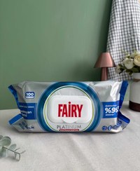 تصویر دستمال مرطوب فیری مدل Platinum بسته ۱۰۰ عددی آنتی باکتریال 
