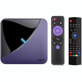 تصویر اندروید باکس آ‌95‌ایکس مدل F3 Air II به همراه ریموت MX۳ A95X F3 Air II MX۳ Android Box