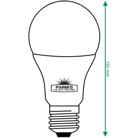 تصویر لامپ ال ای دی حبابی 12W پارمیس 