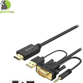 تصویر کابل تبدیل VGA به HDMI لنشن مدلVC-VPAH-P1 طول 2 متر VC-VPAH-P1