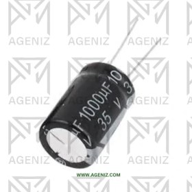 تصویر خازن الکترولیت ۱۰۰۰ میکروفاراد ۳۵ ولت 