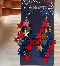 تصویر گوشواره آویزبلندسه رنگ 