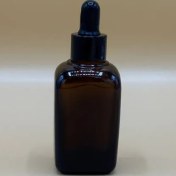 تصویر شیشه 50 میل مربعی وارداتی همراه با قطره چکان مشکی 