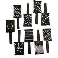 تصویر مگنت ناخن طرح دار مجموعه ۹ عددی 