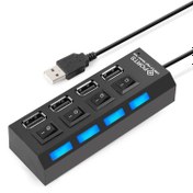 تصویر هاب چهار پورت USB2.0 دی نت مدل High-Speed 