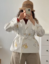 تصویر ترنچ کت آستر دار مدل تدی عسلی | کالکشن پاییز ۱۴۰۴ 