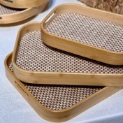 تصویر سینی پذیرایی بامبو مدل KIT-559 سه تایی 