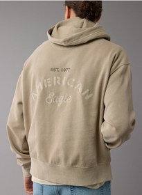 تصویر هودی پولیور با کلاهِ کشی و طرح لوگو برند american eagle Logo Graphic Drawstring Pullover Hoodie