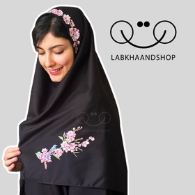 تصویر مقنعه طرح گل چاپی ۱۲۸ 