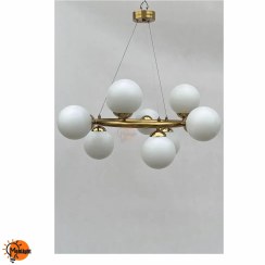 تصویر لوستر مدرن مولکولی ۹ شعله با کد MO109 از فلز 