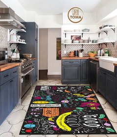 تصویر فرشینه آشپزخانه طرح انرژی مثبت kitchen rug good mood