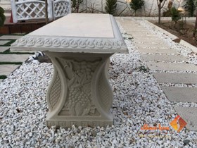 تصویر نیمکت مستطیل طرح سنگ 