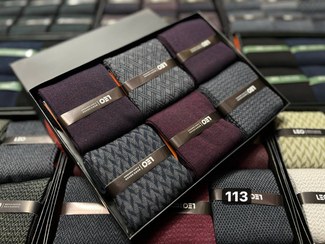 تصویر پک جوراب مردانه لئو Leo مشکی کد ۱۱۴ Leo socks