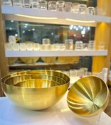 تصویر کاسه استیل طلایی - قطر 