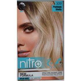 تصویر کیت رنگ مو نیترو پلاس رنگ صدفی پلاتینه شماره 309 Nitro Plus Hair & Eyebrow Color Kit 100ml NO 309