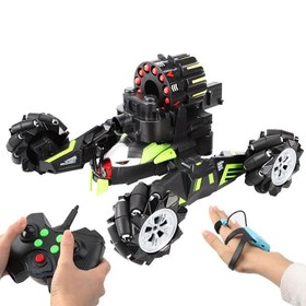 تصویر ماشین کنترلی تیر اسفنجی پرتابی لاستیک کپسولی دو ریموت شارژی UNIVERSE CHARIOT RC CAR TOY