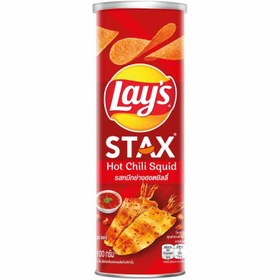 تصویر چیپس لیز استاکس طعم چیلی (100گرم) چیپس و پاپ کورن Lays Stax 100گرم چیلی دارد 100گرم