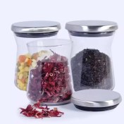 تصویر جا چای شیشه ای با درب استیل MGS ، کد SB1600S 