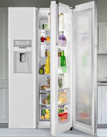 تصویر یخچال و فریزر ساید بای ساید اسنوا s3di s100 سفید Snowa side by side S3Di S100