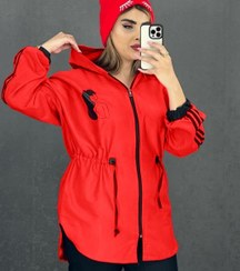 تصویر مانتو کلاهدار اسپرت سه خط مدل 3150 Three-line sports hooded coat, model 3150