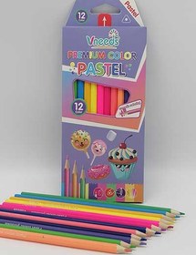 تصویر مداد رنگی درجه یک vneeds premium color pastel 