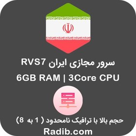 تصویر سرور مجازی ایران ترافیک نامحدود 1 به 8 - پلن RVS7 