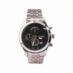 تصویر خرید قسطی | ساعت مچی زنانه سیتیزن طرح سه موتوره نقره ای صفحه مشکی L 2363/10 