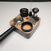 تصویر استند پرتافیلتر چوبی مربع مشکی - ۵۱ 