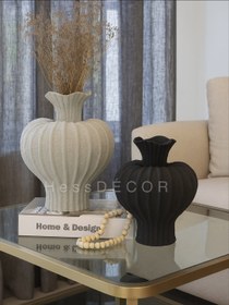 تصویر گلدان تکسچر - مشکی / قیمت گلدان بزرگ 