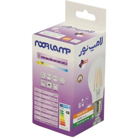 تصویر لامپ رشته ای نور Noor E27 6W Noor E27 6W LED lamp