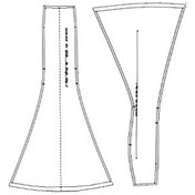 تصویر پک کامل الگوی دامن ماهی ترکدار 